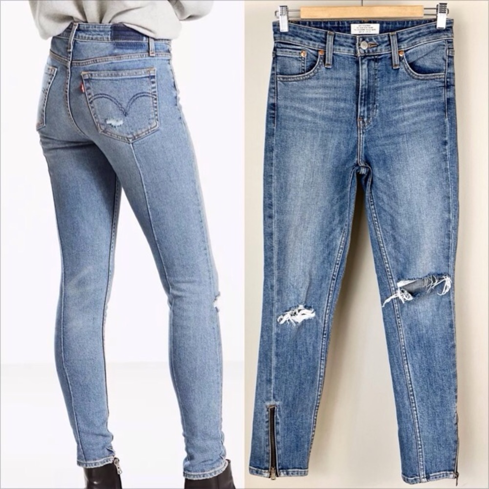Levi’s Altered 721 High Rise Skinny Jeans